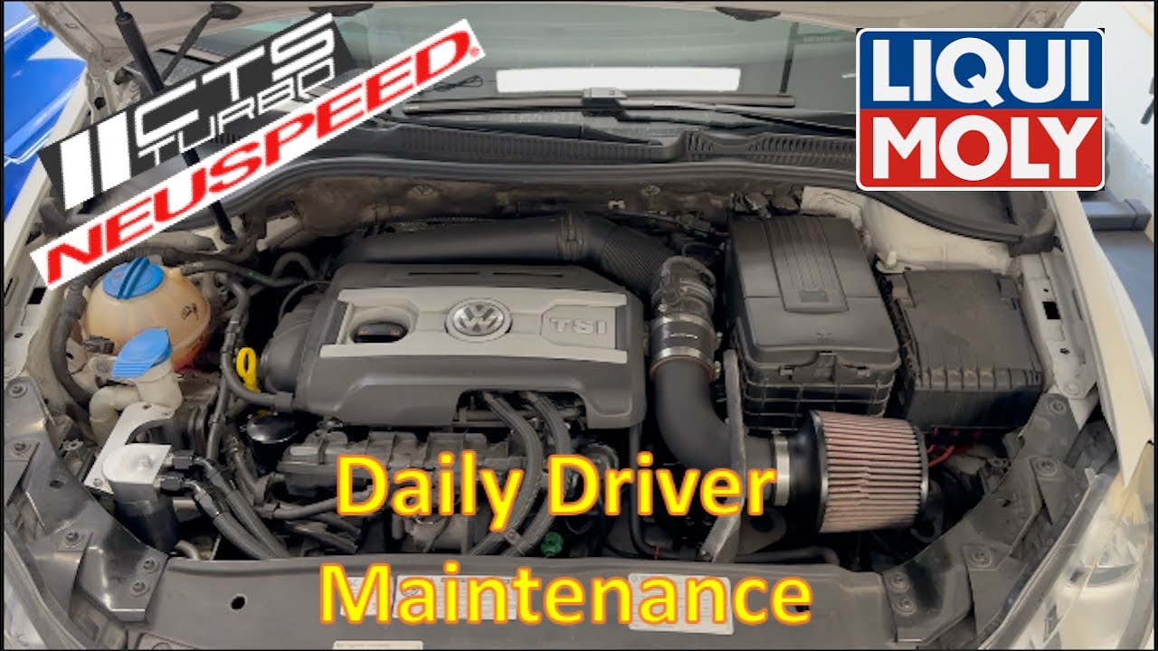 VW MK6 GTI Oil Change & Neuspeed P-Flo Air Filter Cleaning (No Talking, Just Wrenching)