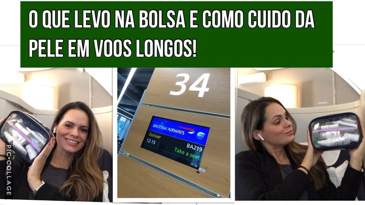 #Vlogmas! O que levo na bolsa e como cuido da pele em voos longos!