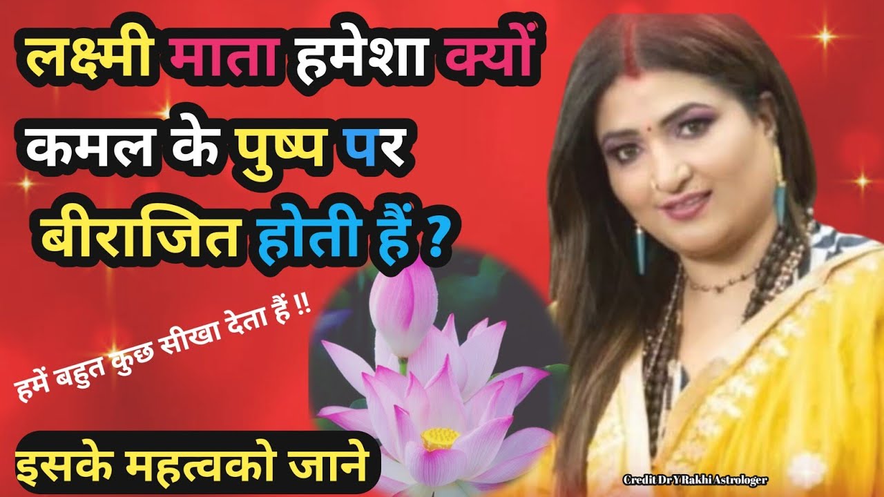 माता लक्ष्मी क्यों बैठती हैं कमल के फूल पर ? इसके महत्व जानलीजिये! #astrology #dryrakhi #viralvideos