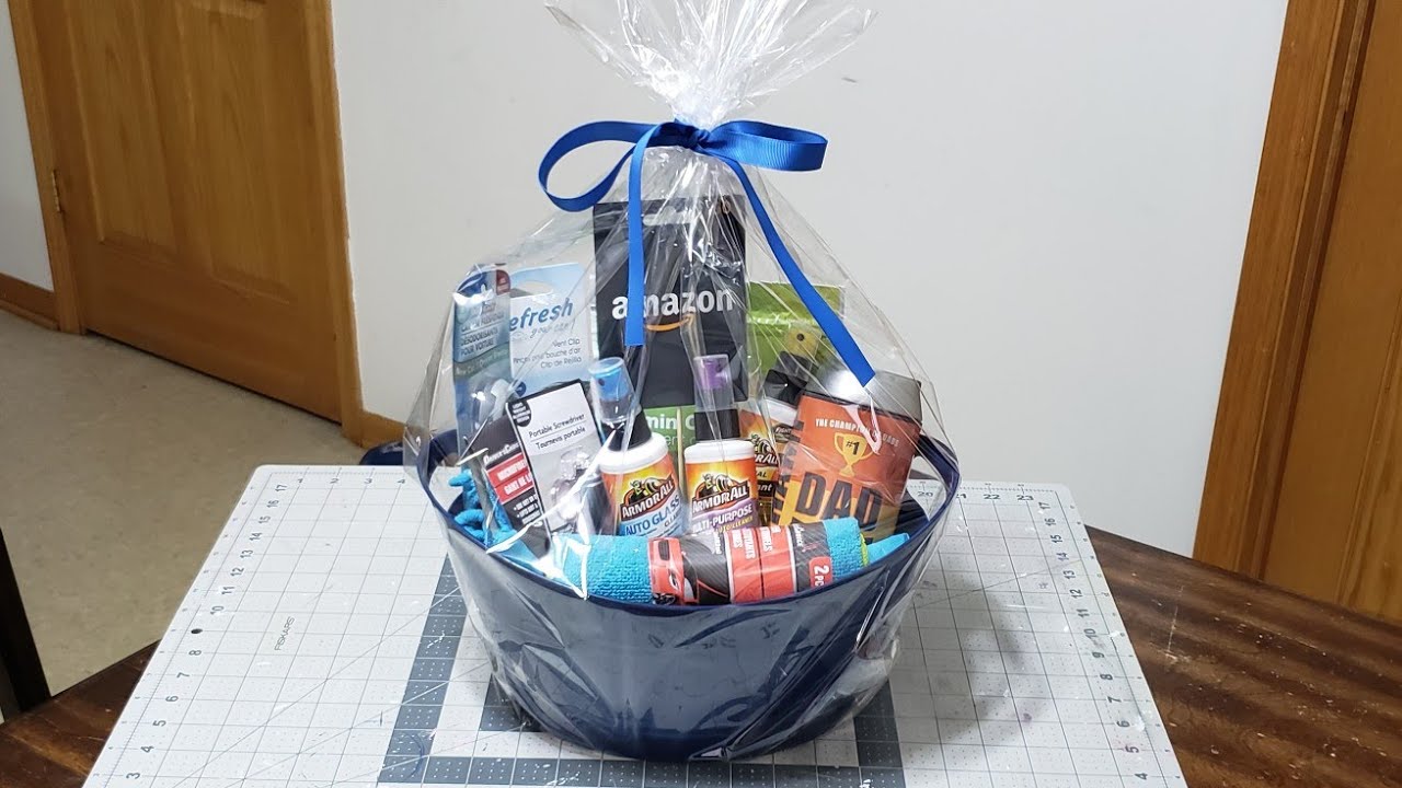 #diygiftbasket #fathersday #dollartree DIY Father's Day Gift Basket