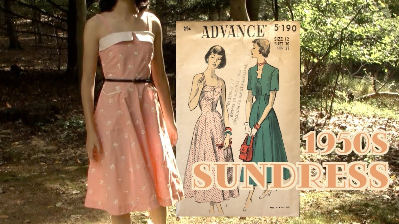 Making a 1950s Sundress from a Vintage Sewing Pattern | Advance 5190