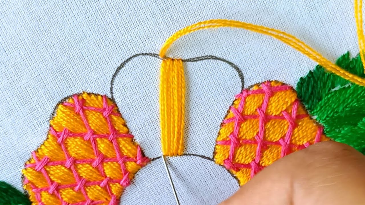 Gorgeous fluffy flower hand embroidery tutorial with basic stitches, Needle work Knitting tutorial 2