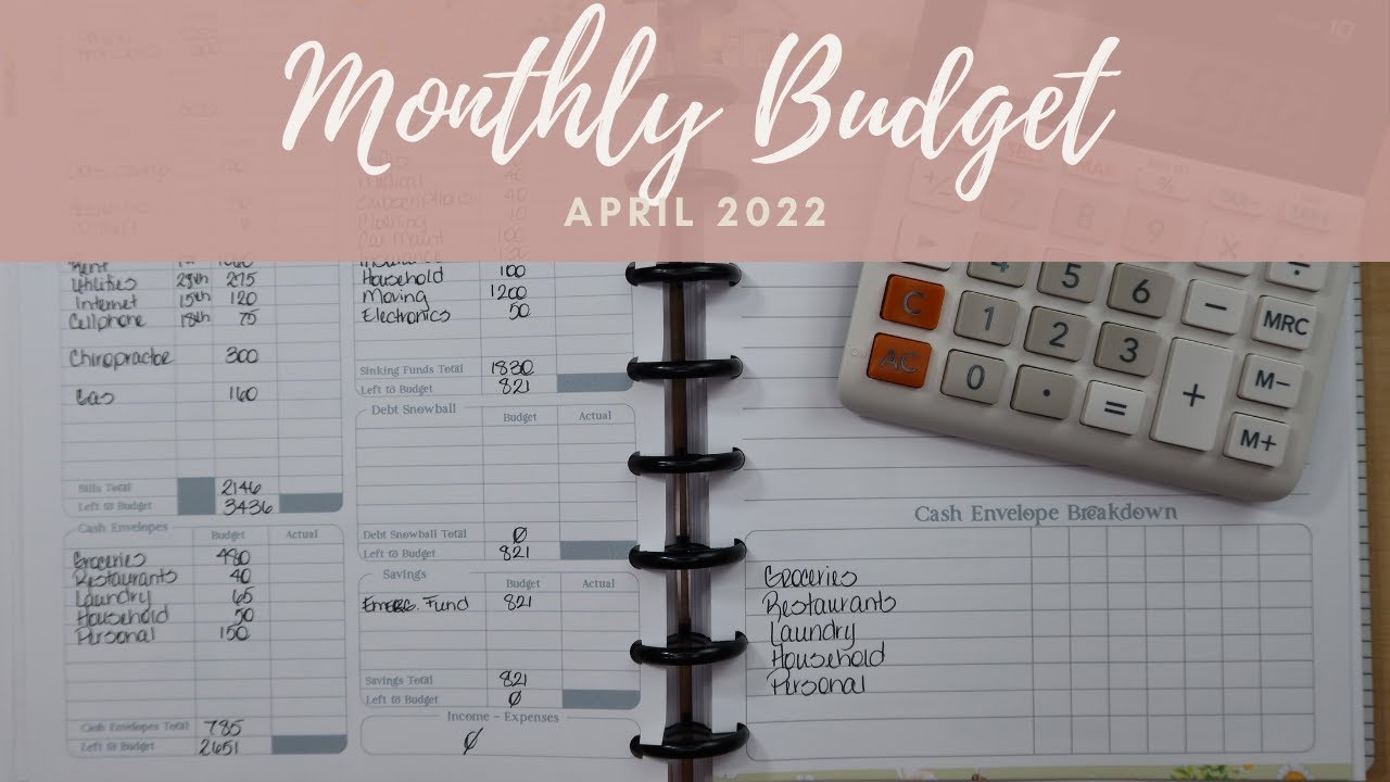 Monthly Budget with Me| April 2022 - Zero-Based Budget Real Numbers