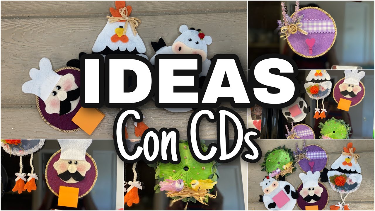 5 IDEIAS INCRÍVEIS COM CD/Manualidades con Cd's/5 Genius way to reuse old cd