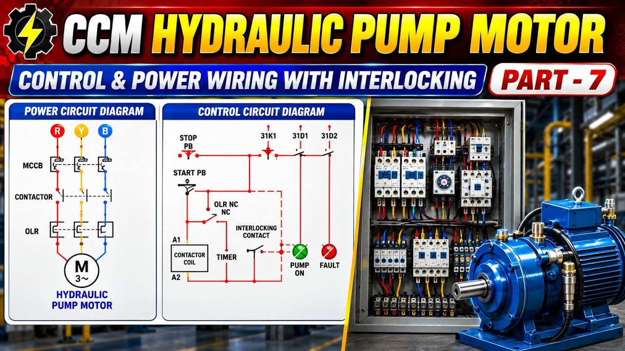 Hydraulic Power Pack Power And Control Wiring Explain | Hydraulic Power Pack All Faults Explain