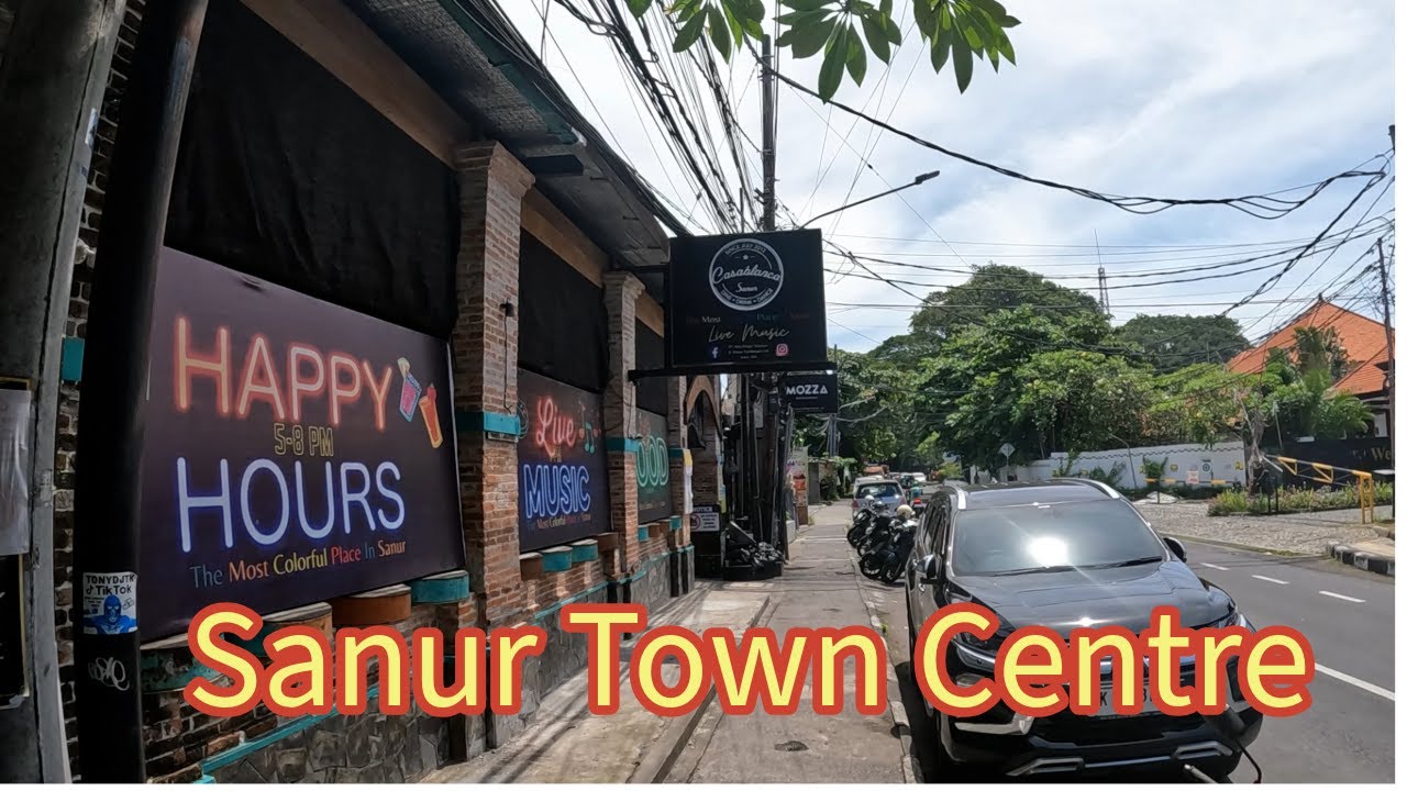 Sanur Beach Bali Town Centre + Maya Resort Walk Thru
