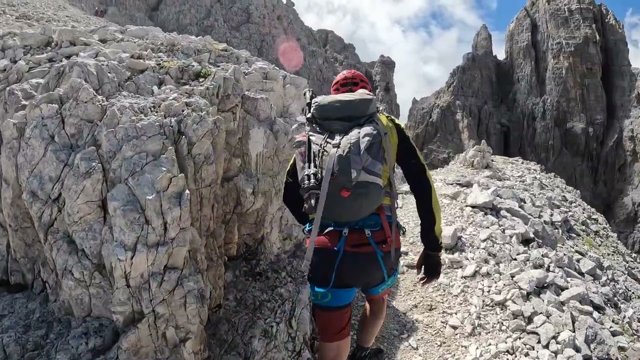 Ferrata Merlone nel gruppo dei Cadini di Misurina