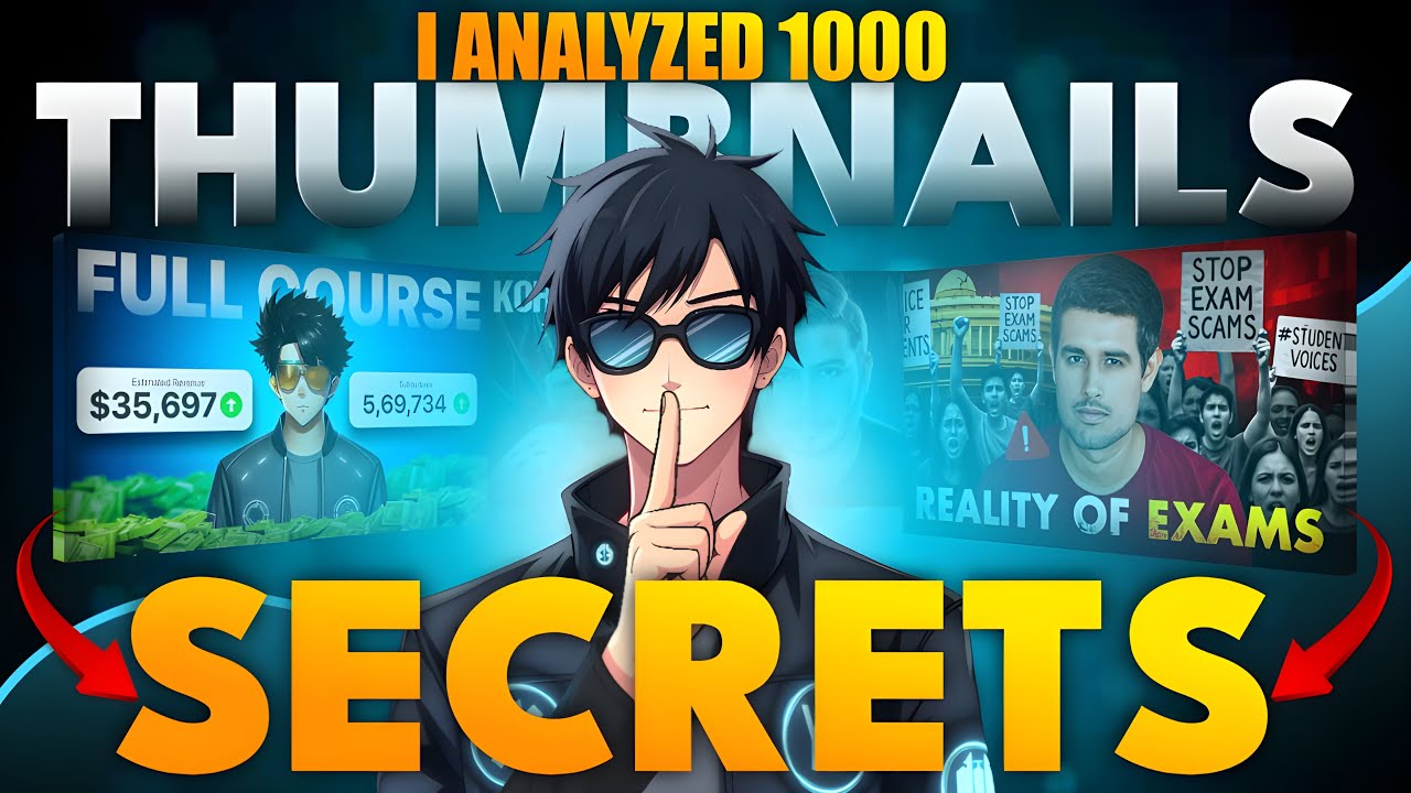 I Analyzed 1000 Thumbnails - SECRET? | How to make Thumbnail like @TubeSenseiofficial 