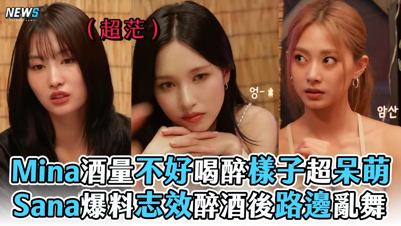 【TWICE】Mina酒量不好喝醉樣子超呆萌 Sana爆料志效醉酒後路邊亂舞