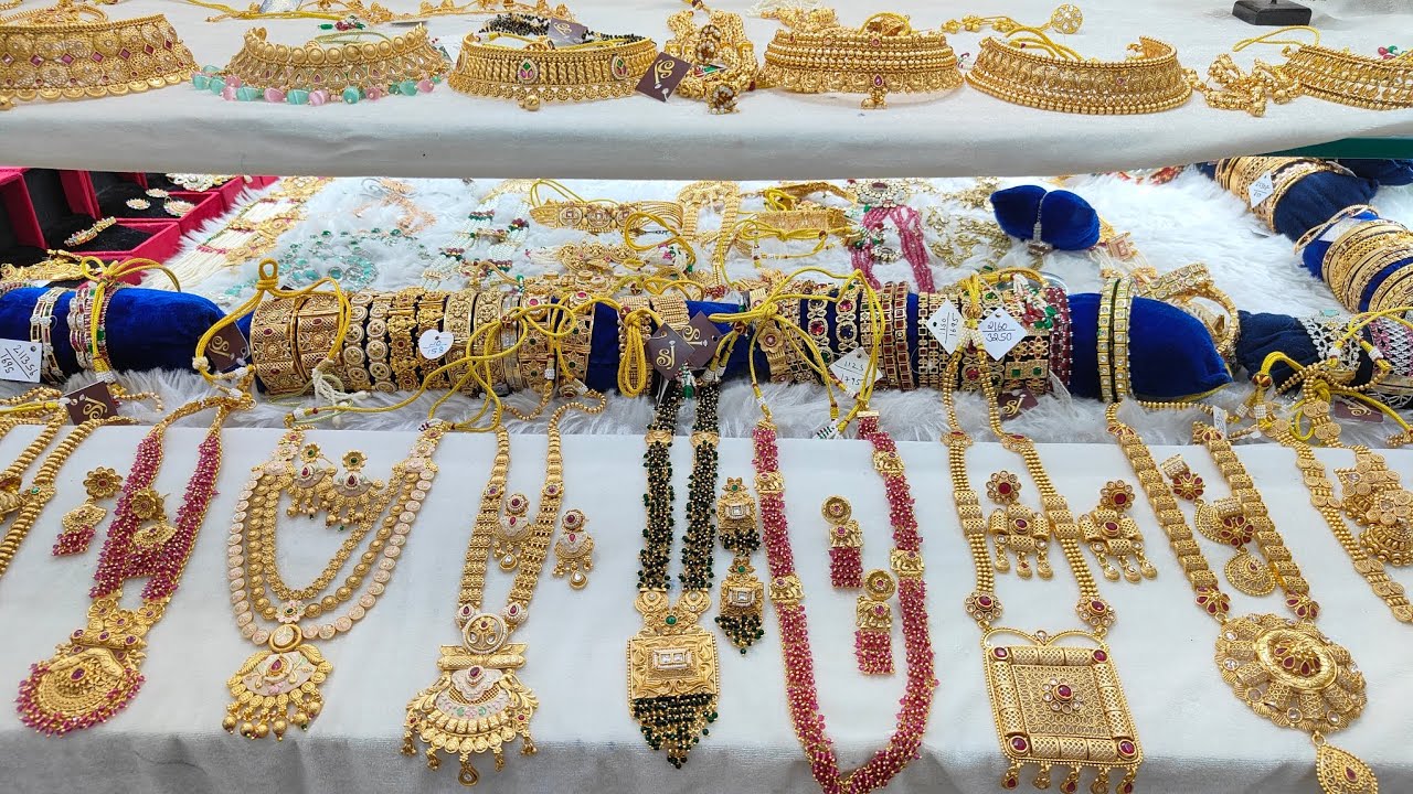 Wedding Special Premium Quality Real Gold Look Long and Choker Set 9560055617, 7982123506
