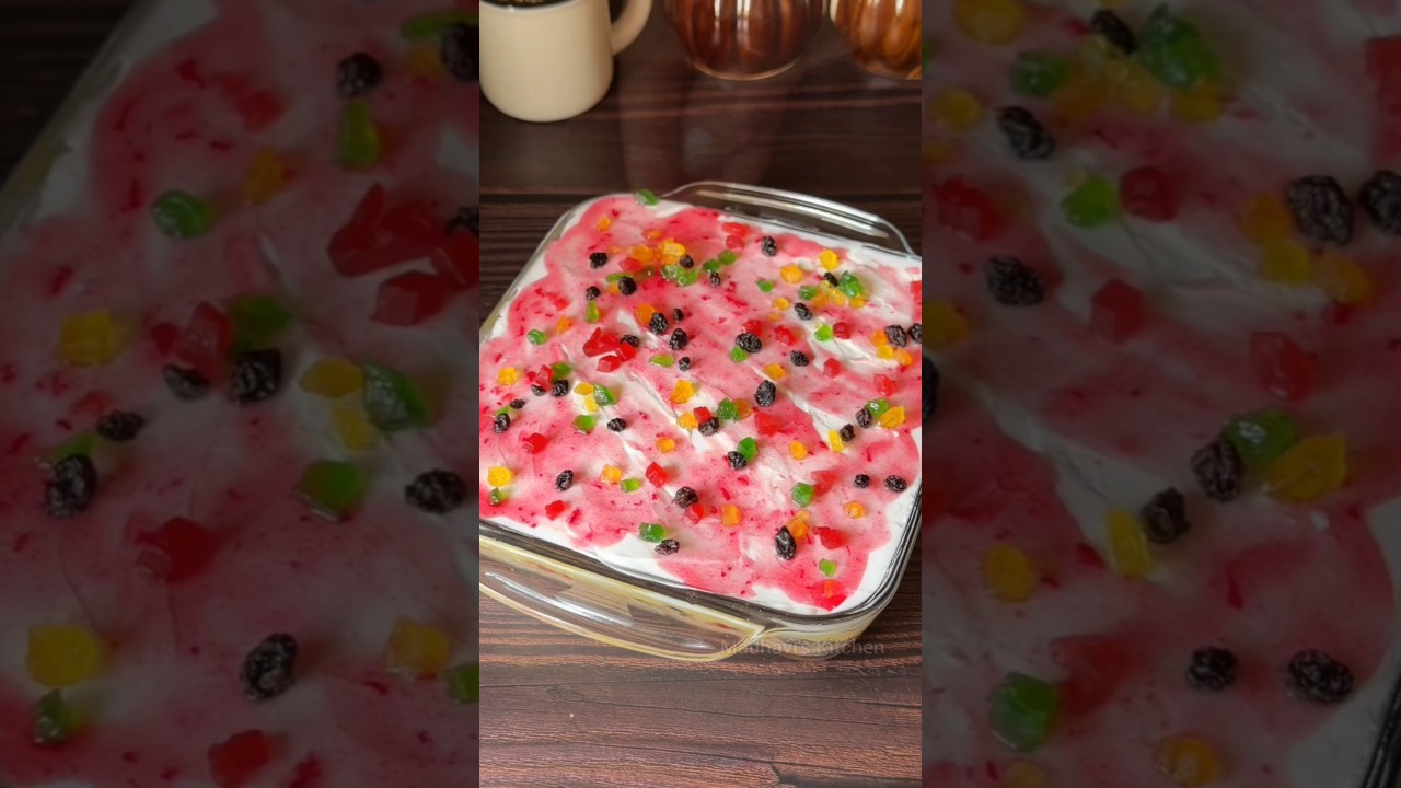 😋🤤Holi Special Colourful Dessert Trifle Custard Pudding #easydessert #shorts #holi #recipe