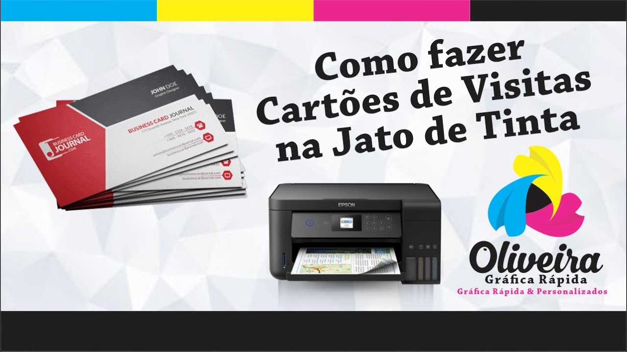 Como fazer Cartões de Visita na Jato de Tinta (Gráfica Rápida)
