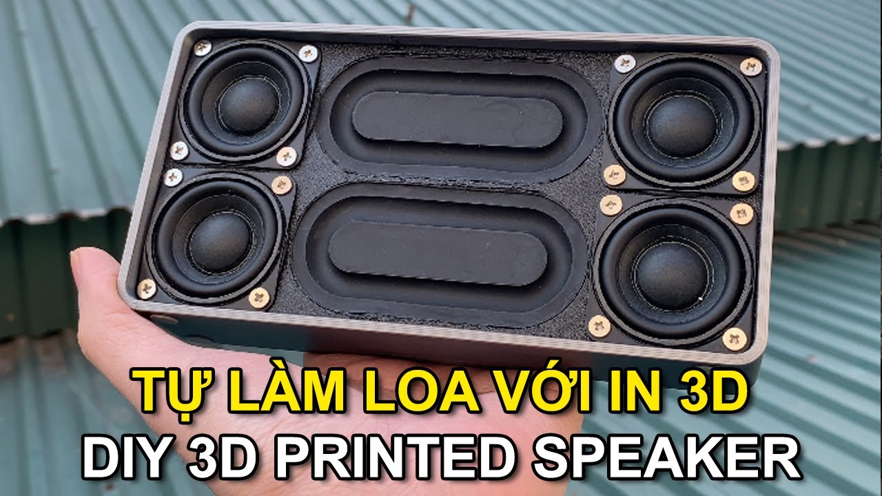 Tự làm loa bluetooth với in 3D từ cụm loa máy chiếu | DIY 3D Printed Speaker