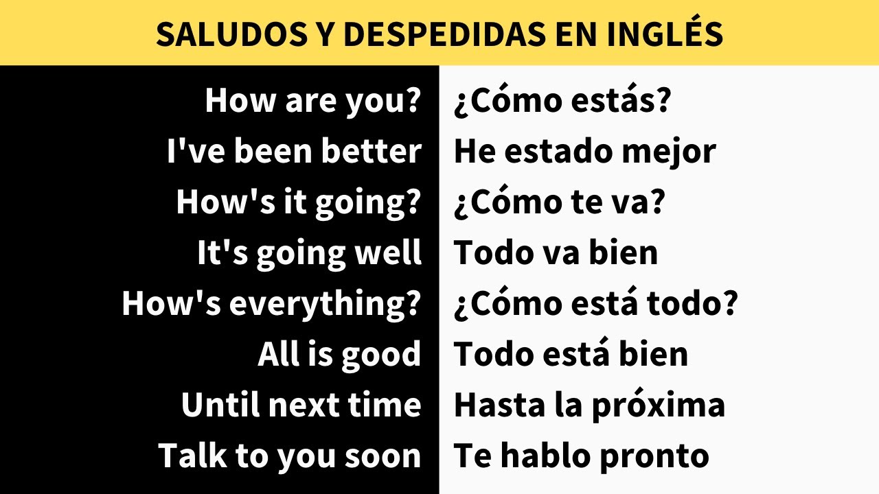 Saludos y despedidas en inglés