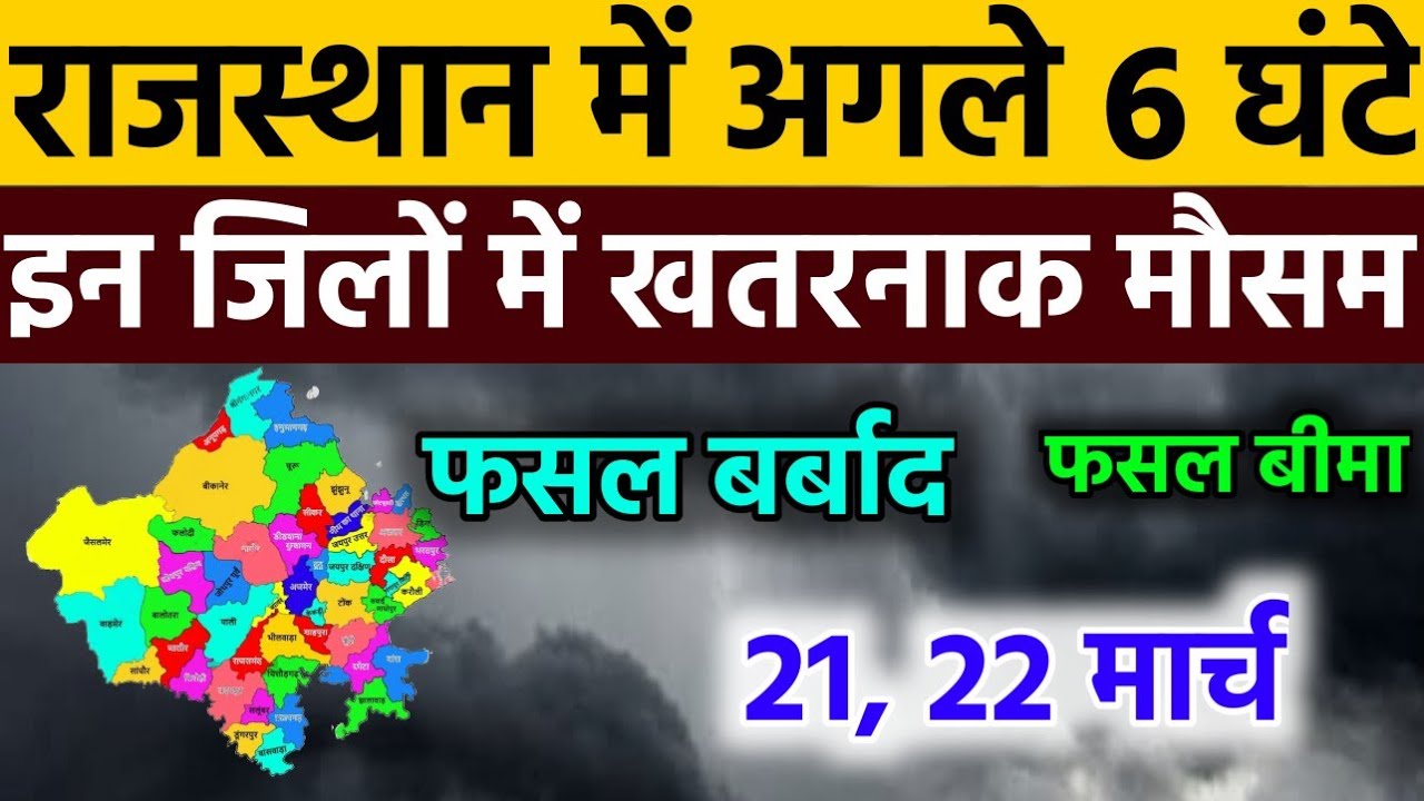 Rajasthan Weather Alert | कल से बदलेगा मौसम, बारिश-आंधी की चेतावनी | Today Update