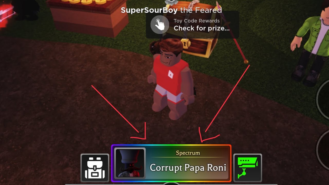 CLAIMING SUPER RARE CORRUPT PAPA RONI FROM TOY CODE🔥🔥 - Roblox Survive the killer