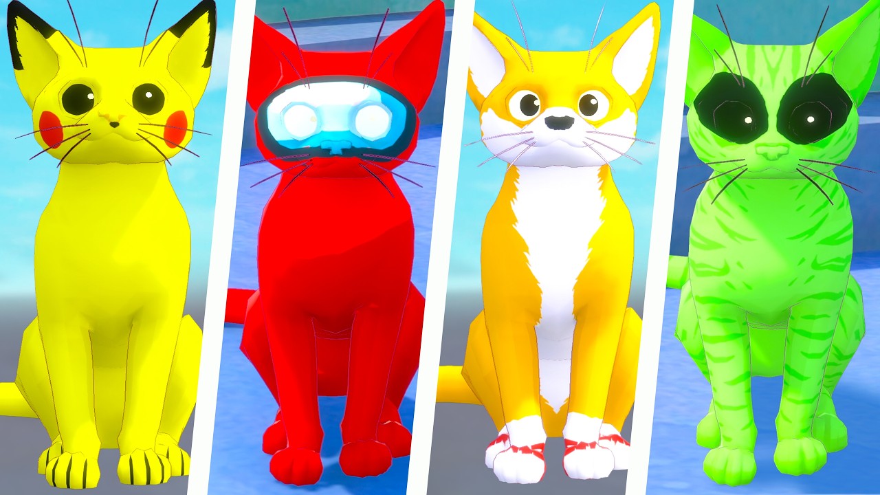 Pikachu, Among Us, Tails, and Alien in Little Kitty Big City!