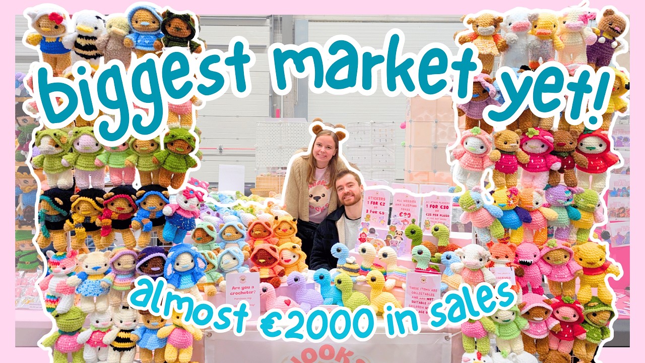 My Biggest Market Yet! | Crochet Con Vlog + almost €2000 in Sales!