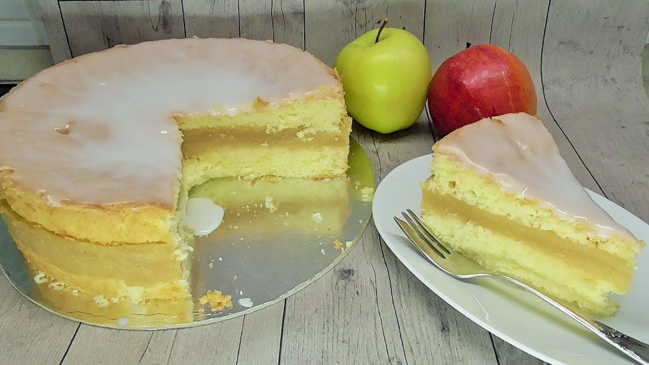 Apfelkuchen mit Apfelmus