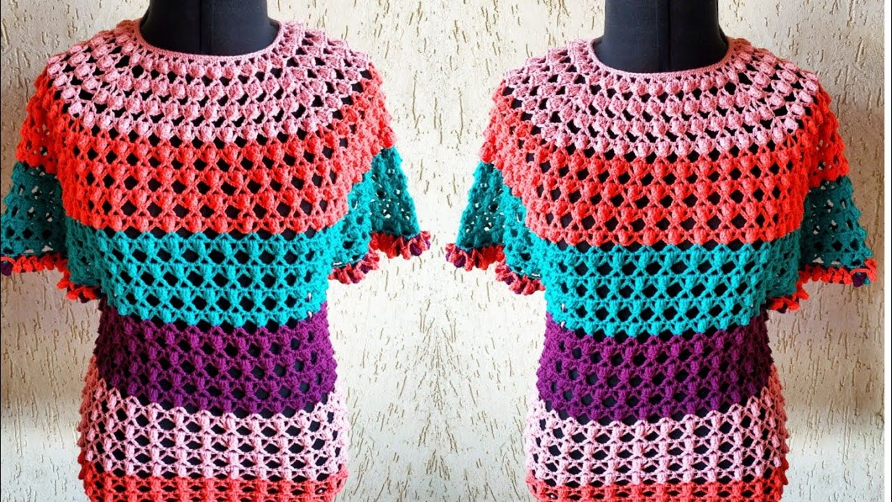 Blusa Em Crochê Pipoca | Crochetaria Oficial