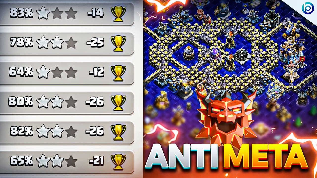 TH18 Anti Meta Legend League Base | BEST Trophy Pushing Layout