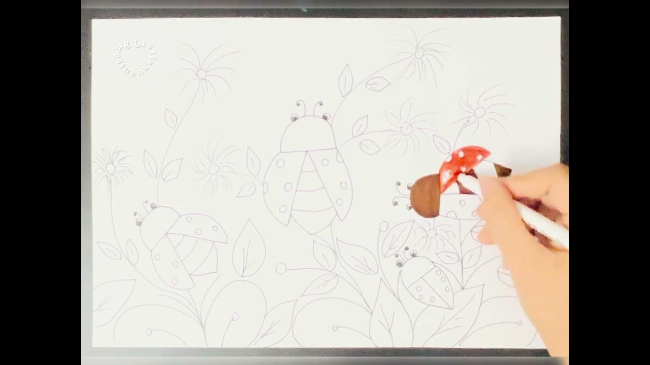 Hướng dẫn cách vẽ bọ cánh cam đơn giản | Cách vẽ tranh bọ cánh cam dễ nhất | Bọ cánh cam dễ thương
