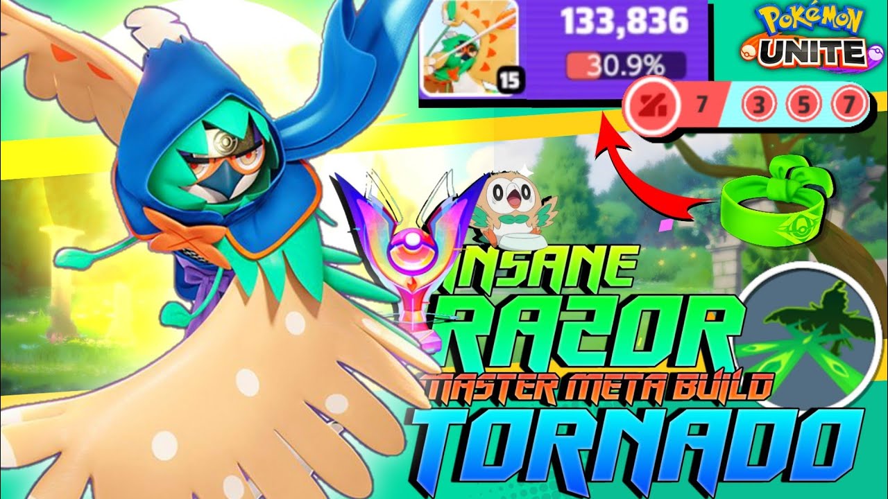 MAKE DECIDUEYE ATTACK +50% FASTER WITH THIS BROKEN RED RAZOR TORNADO META BUILD!!!🦉 | Pokemon Unite