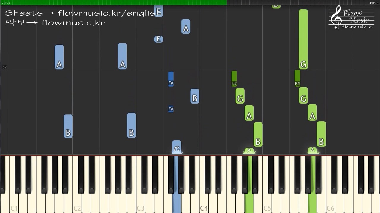 하츠네 미쿠(Hatsune Miku / 初音ミク) - 오렌지 (Orange) Piano Tutorial 피아노 튜토리얼