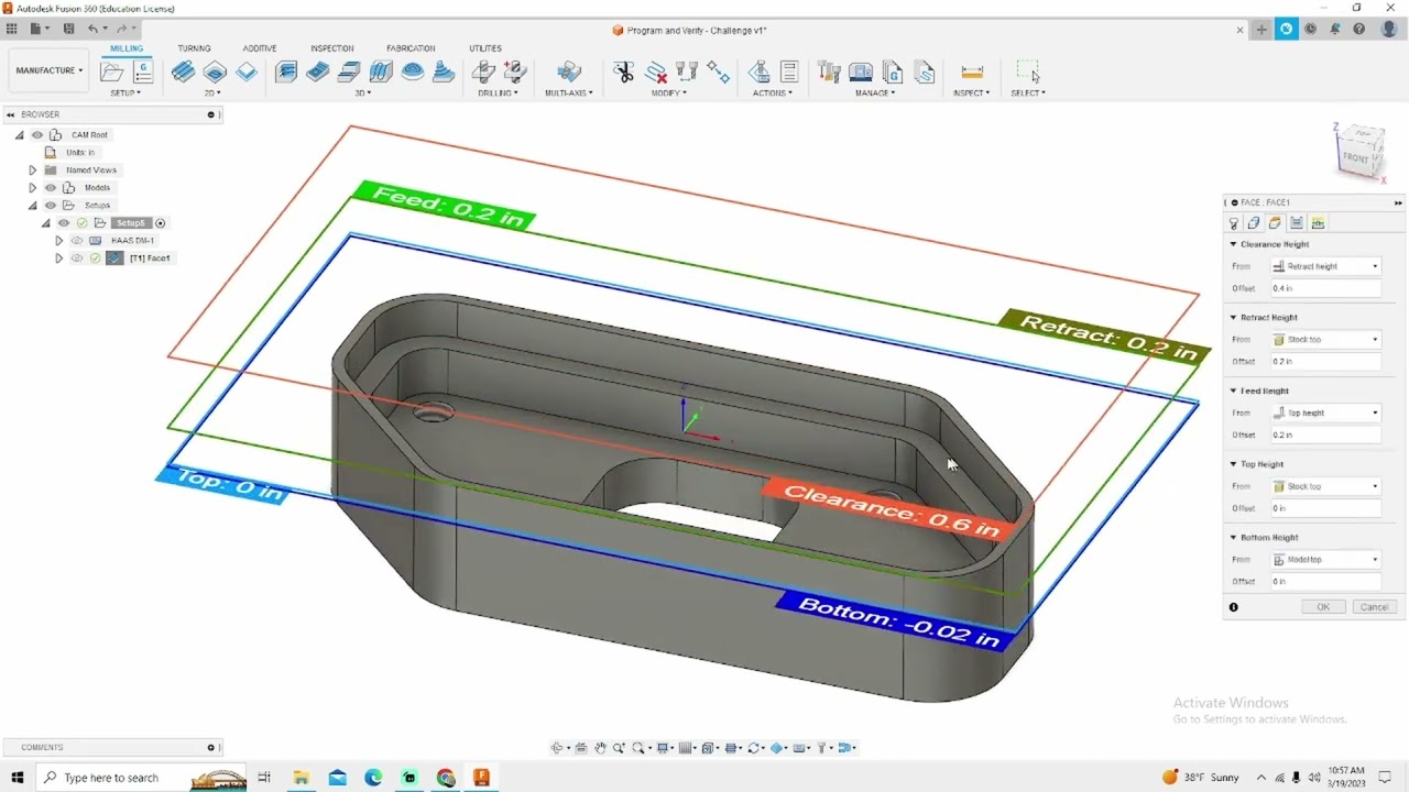 In Depth Fusion 360 Facing Tutorial