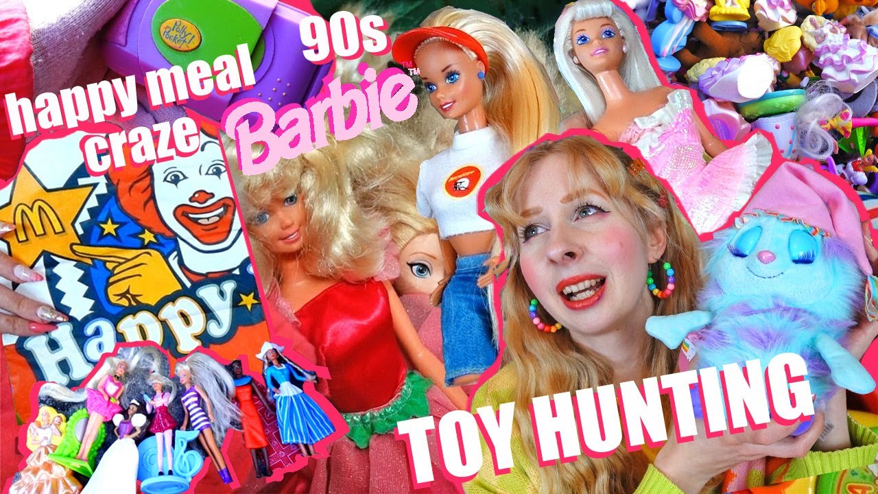 TOY & DOLL HUNTING 90s Barbie, Happy Meal toys at flea markets -  Polly Pocket, Barbie fashion