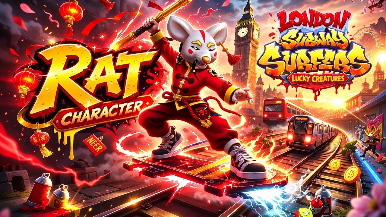 Amazing Character (RAT) Subway Surfers London Gameplay 