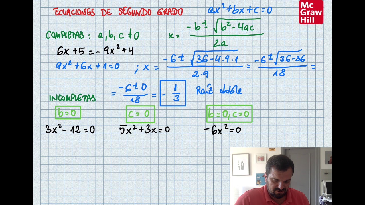 Ecuaciones de segundo grado