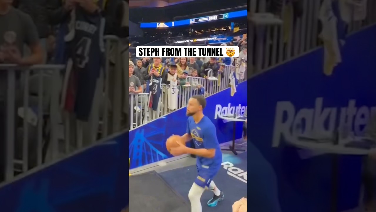 Steph Curry INSANE tunnel shot 😮 (via KNBR, @warriors)