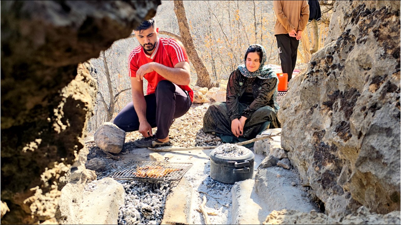 Cooking Mashkaki Rice & Grilled Chicken on a Windy Sunny Day | Life in the Mountains