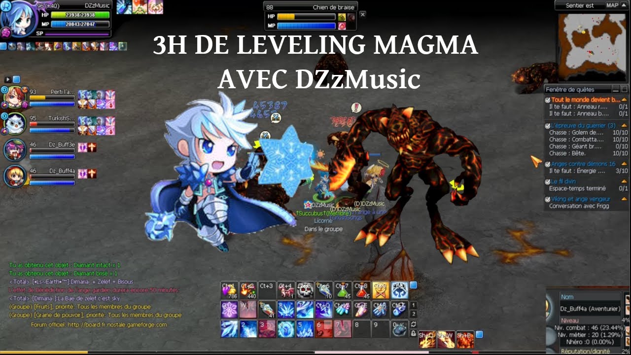 Nostale FR S2 | 3H DE LEVELING MAGMA (2h52 plus pr&eacute;cis&eacute;ment)