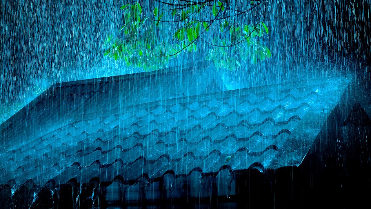 (SEM ANÚNCIOS) Adormeça em 3 Minutos 😴 Chuva Torrencial e Tempestade Poderosa para Sono Profundo
