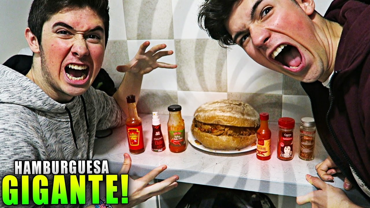 La HAMBURGUESA GIGANTE más PICANTE del MUNDO!! (10 PICANTES) RETO de COMIDA EXTREMO [Shooter]