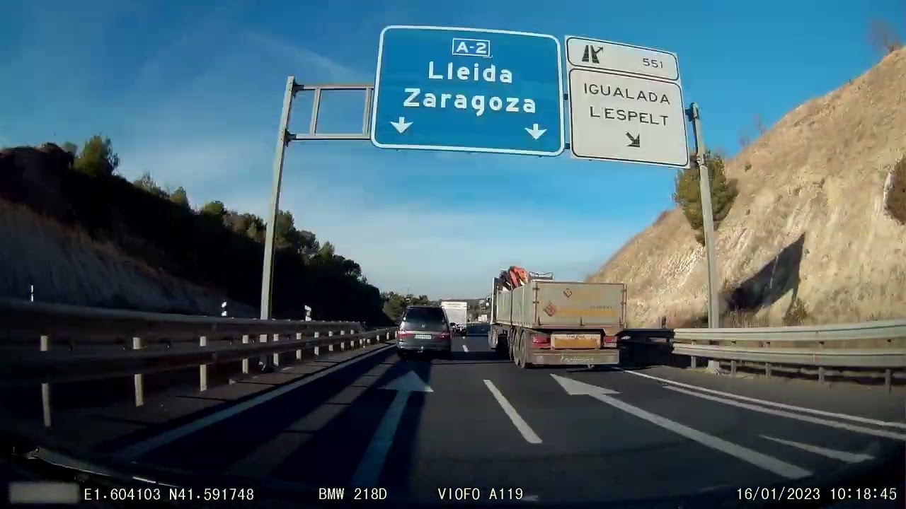 Ruta Barcelona - Pamplona - Pedreña (Santander)(Timelapse)