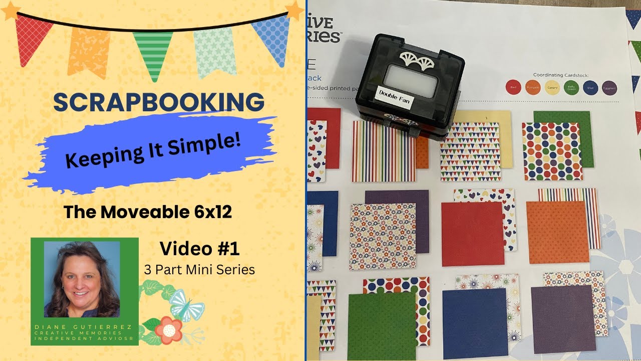 Scrapbooking ~Keeping It Simple The Moveable 6x12 Video #1 Watch as the Embellishment Clusters Grow!