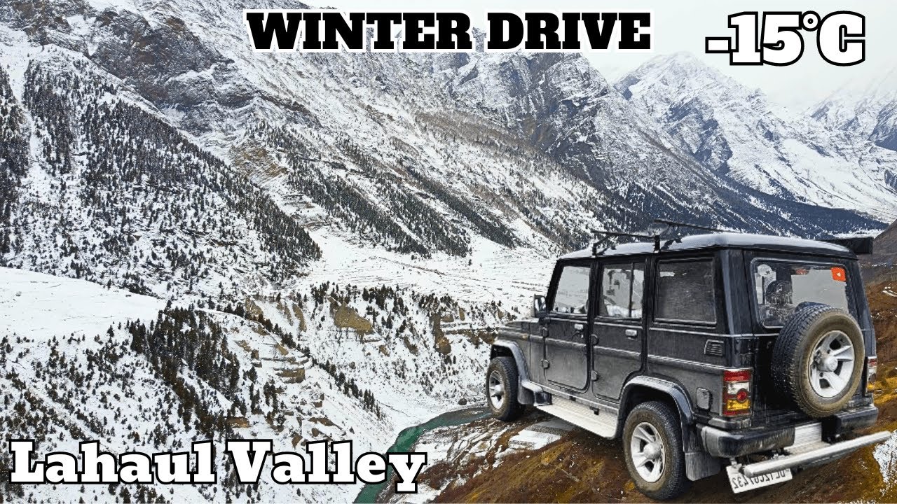 Lahaul Spiti Winter Drive In -15 degrees | Snow Covered Mountains Of Sissu & Jispa Himachal