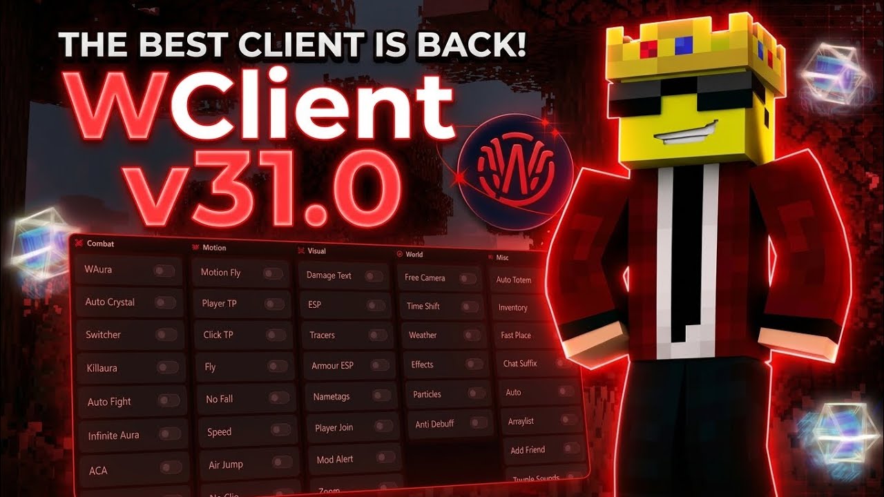 WClient v31.0 Supports Minecraft 1.26.30 🔥 | Best Client MCPE
