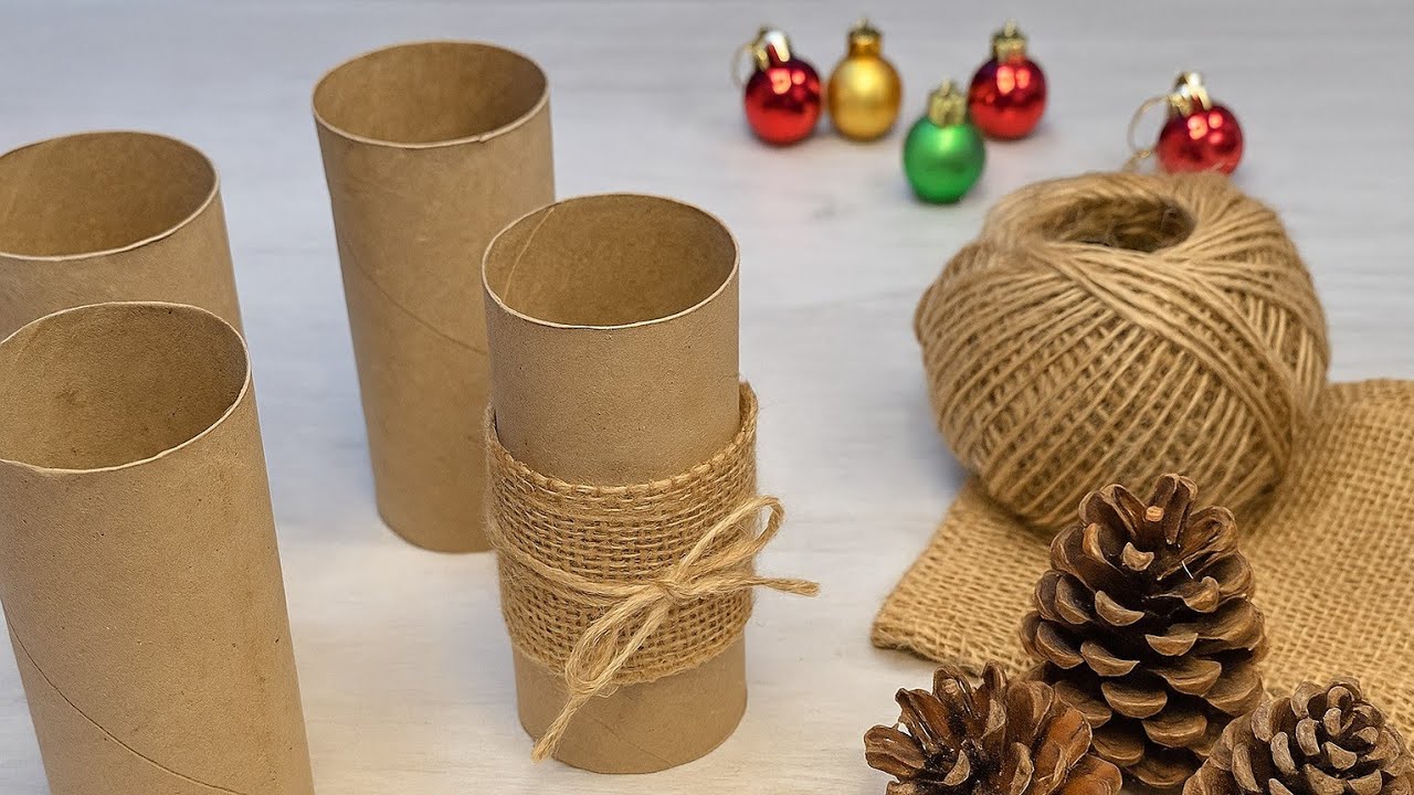 😍 Amazing Christmas ideas with cardboard rolls and jute twine that will win your heart!