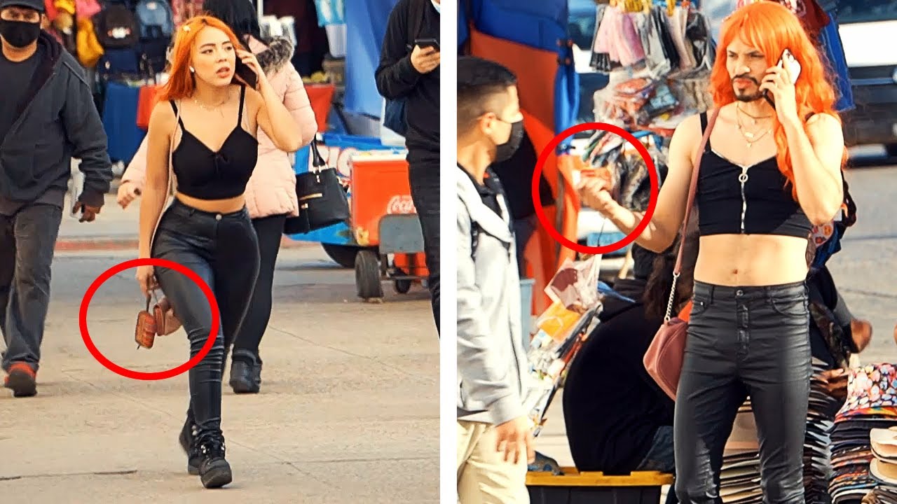 ELLA tira una BOLSA y EL sale a buscarla // Bromas en la calle - Bufones.net