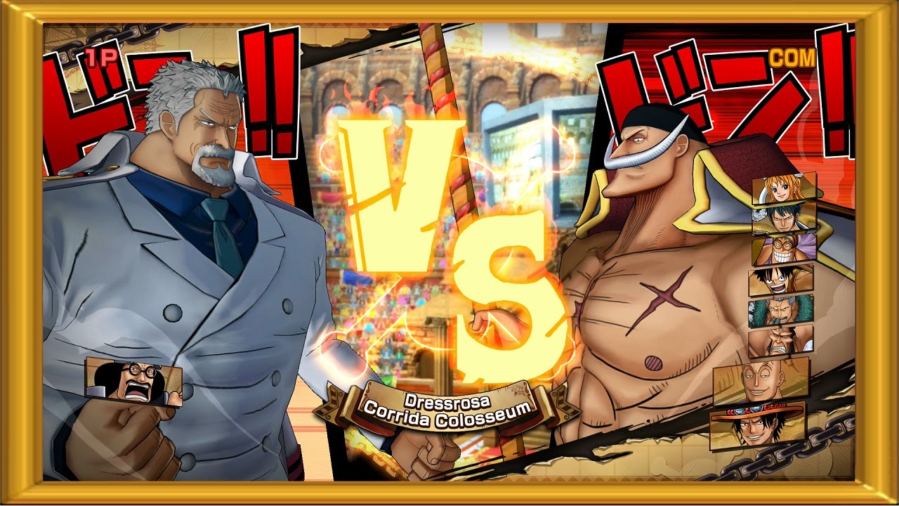 One Piece Burning Blood | 2 Players Coop 2 VS 9 | Garp and Sengoku VS Whitebeard Pirates + 5 RANDOMS