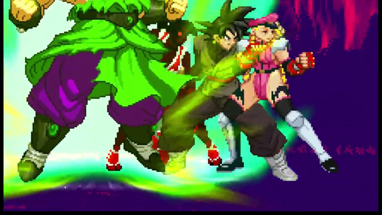 [4K] MUGEN: R, ETB – Cammy Shadaloo, Goku Black, Evil Mai, Broly vs S.  Chun Li, Vice, Vegeta, A. 16