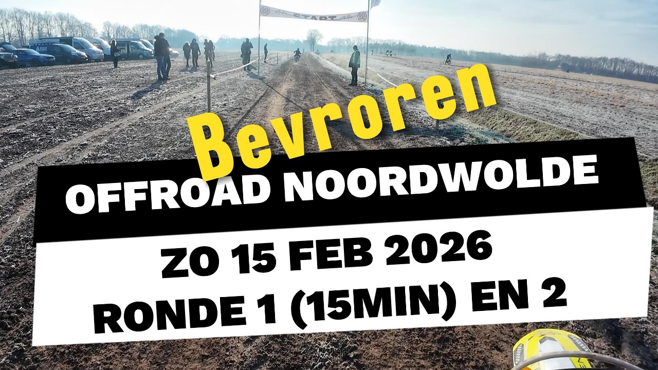 OTR Noordwolde zo 15 feb 2026. Bevroren en glad
