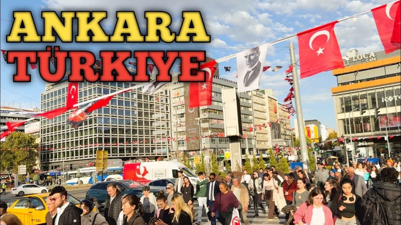 T&uuml;rkiye Ankara kızılay Walking Tour | 4K HDR | City Center Tour | Food, Shops and Local Life