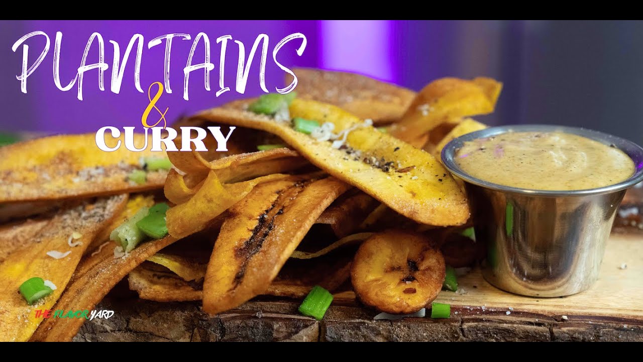 Plantain Chips Recipe with Creamy Curry Dip | Easy Snack Recipe