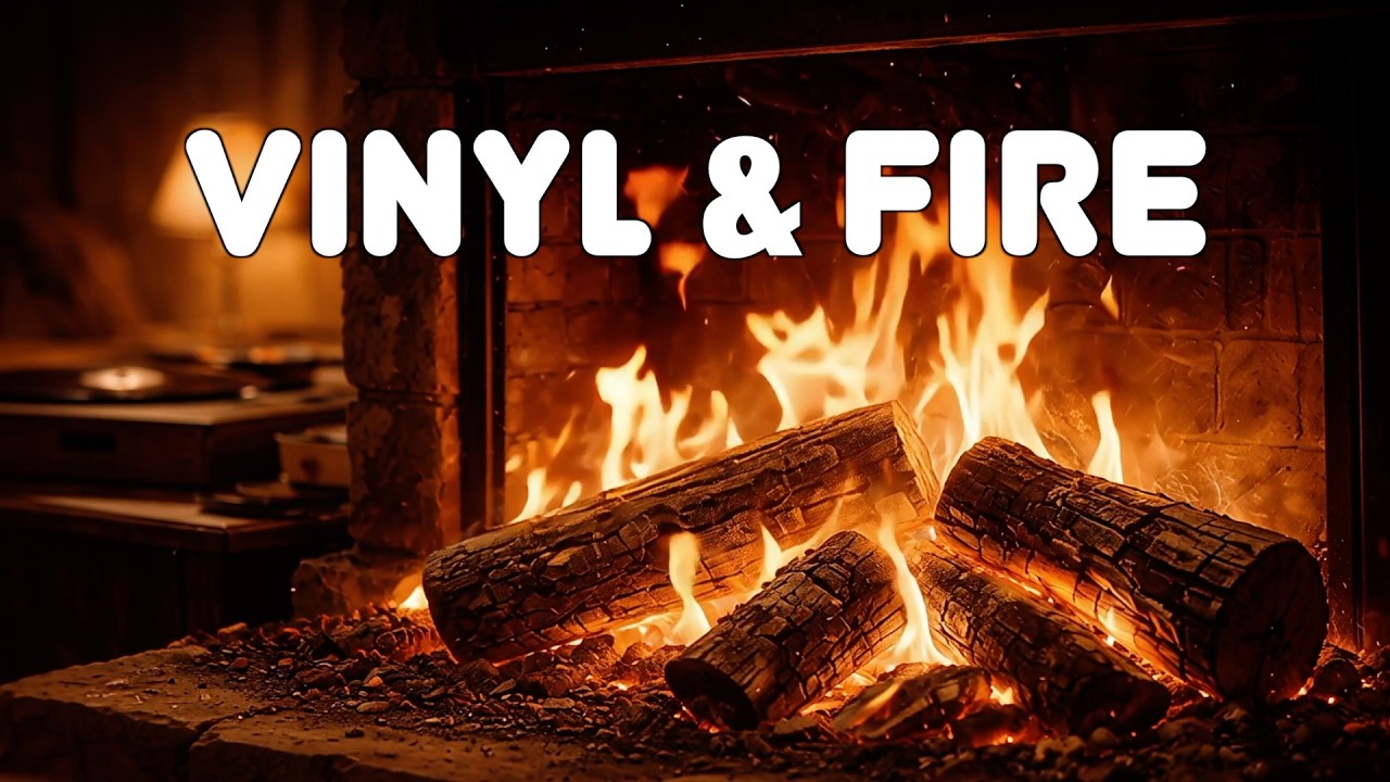 Vinyl & Fire 🔥Relaxing Lo-Fi Vinyl. Warm Vinyl & Fireplace – Soft LoFi Beats to Relax.