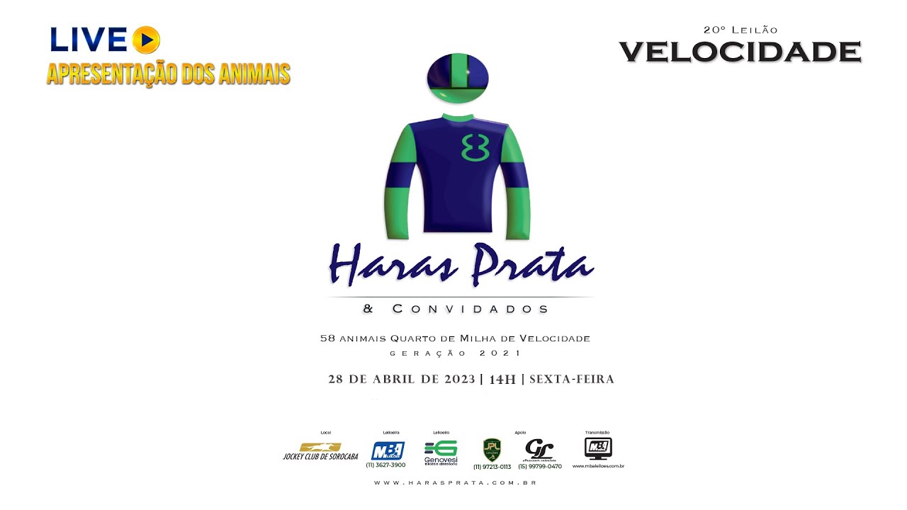 Apresenta&ccedil;&atilde;o dos Animais - 20&ordm; Leil&atilde;o Velocidade Haras Prata